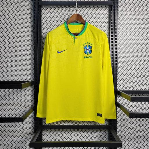 Trikot Brasilien Heimtrikot 2022/23 Weltmeisterschaft Langarm