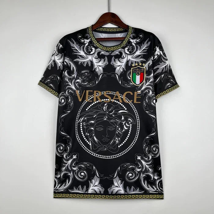 Trikot Italien Saison 2023-2024 collab Versace Schwarz