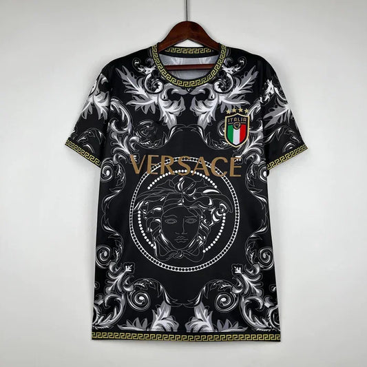 Trikot Italien Saison 2023-2024 collab Versace Schwarz