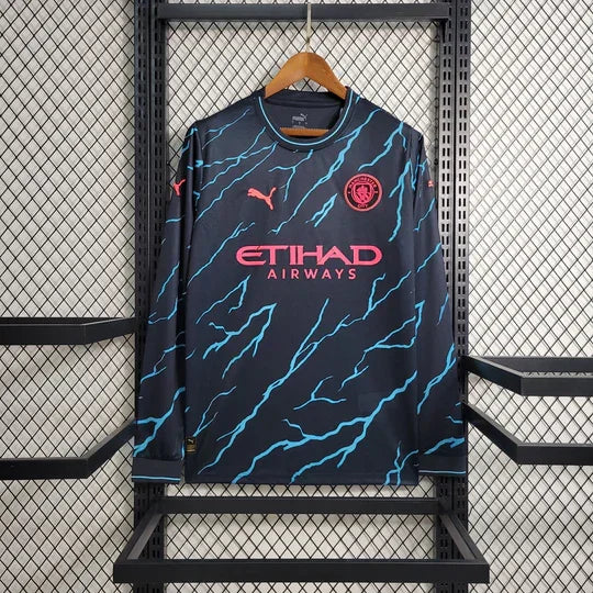 Trikot Manchester City Auswärts 2023 2024 Langarm