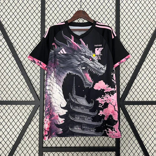 Trikot Japan Saison 2023-2024 Sonderedition dragon Schwarz et Rosa
