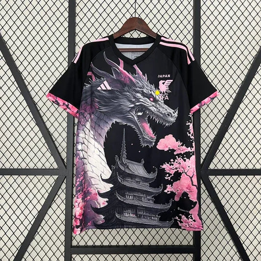 Trikot Japan Saison 2023-2024 Sonderedition dragon Schwarz et Rosa